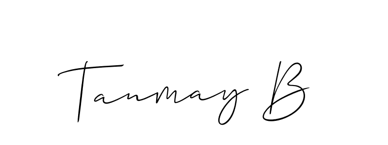 Use a signature maker to create a handwritten signature online. With this signature software, you can design (Allison_Script) your own signature for name Tanmay B. Tanmay B signature style 2 images and pictures png