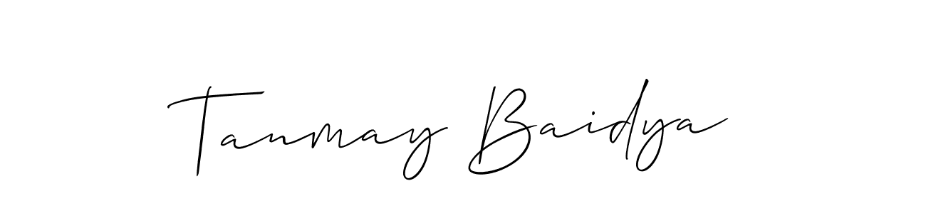 Tanmay Baidya stylish signature style. Best Handwritten Sign (Allison_Script) for my name. Handwritten Signature Collection Ideas for my name Tanmay Baidya. Tanmay Baidya signature style 2 images and pictures png