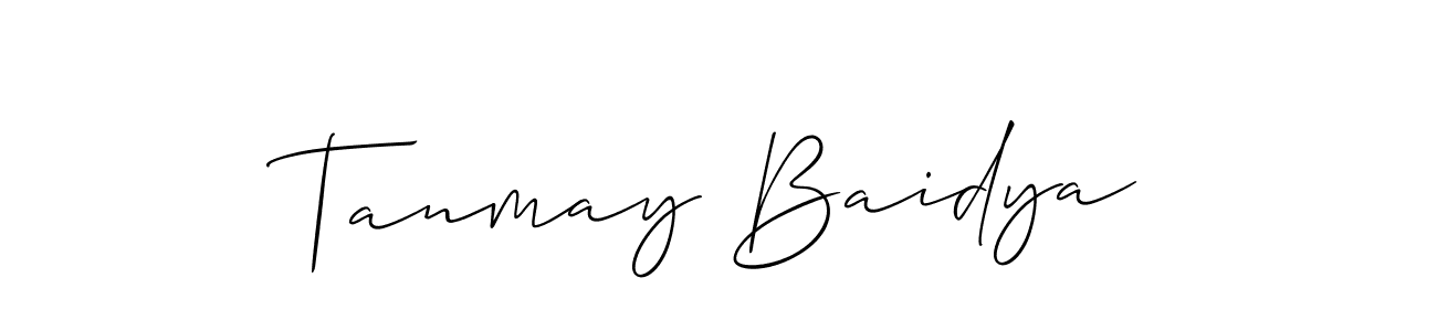 Tanmay Baidya stylish signature style. Best Handwritten Sign (Allison_Script) for my name. Handwritten Signature Collection Ideas for my name Tanmay Baidya. Tanmay Baidya signature style 2 images and pictures png