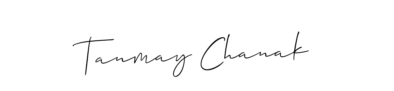 Tanmay Chanak stylish signature style. Best Handwritten Sign (Allison_Script) for my name. Handwritten Signature Collection Ideas for my name Tanmay Chanak. Tanmay Chanak signature style 2 images and pictures png
