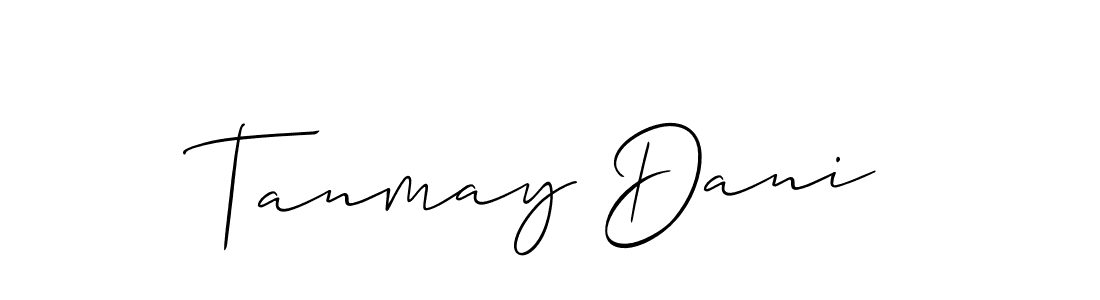 Make a beautiful signature design for name Tanmay Dani. With this signature (Allison_Script) style, you can create a handwritten signature for free. Tanmay Dani signature style 2 images and pictures png