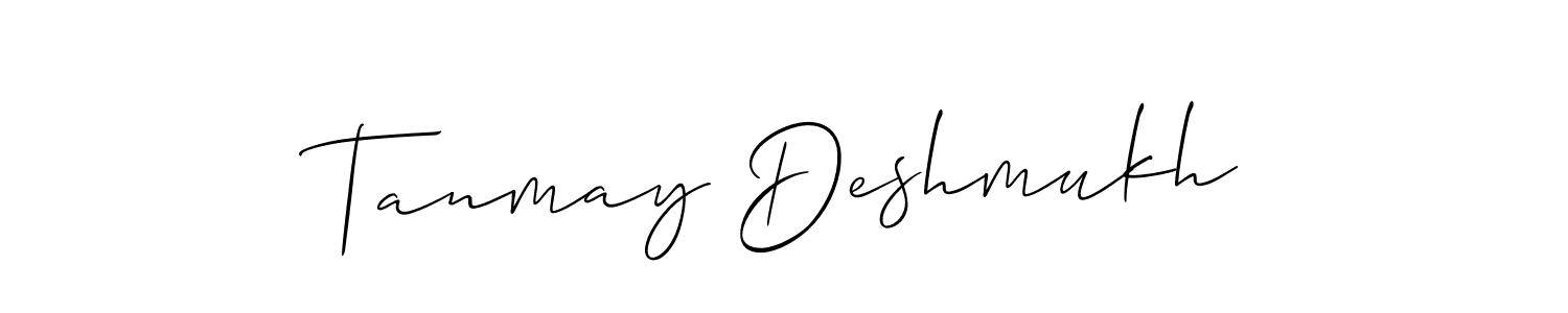 Use a signature maker to create a handwritten signature online. With this signature software, you can design (Allison_Script) your own signature for name Tanmay Deshmukh. Tanmay Deshmukh signature style 2 images and pictures png