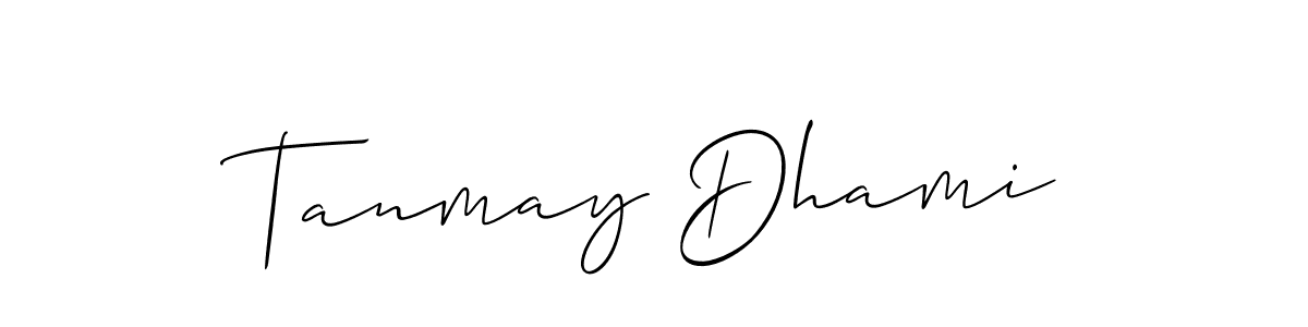 Also You can easily find your signature by using the search form. We will create Tanmay Dhami name handwritten signature images for you free of cost using Allison_Script sign style. Tanmay Dhami signature style 2 images and pictures png