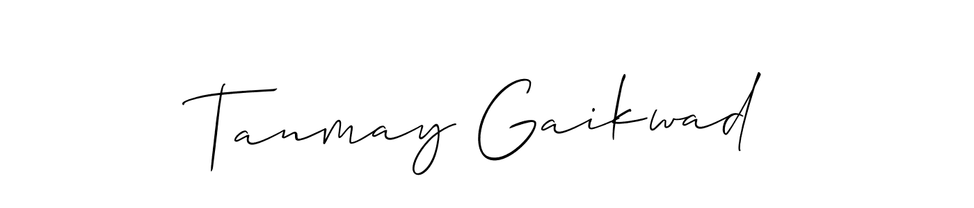 How to make Tanmay Gaikwad name signature. Use Allison_Script style for creating short signs online. This is the latest handwritten sign. Tanmay Gaikwad signature style 2 images and pictures png
