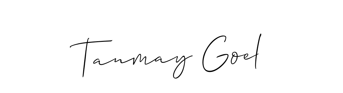 Allison_Script is a professional signature style that is perfect for those who want to add a touch of class to their signature. It is also a great choice for those who want to make their signature more unique. Get Tanmay Goel name to fancy signature for free. Tanmay Goel signature style 2 images and pictures png