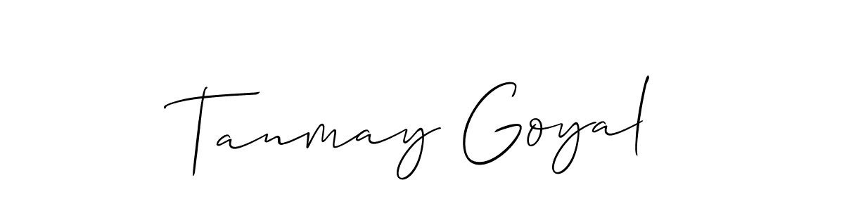 Tanmay Goyal stylish signature style. Best Handwritten Sign (Allison_Script) for my name. Handwritten Signature Collection Ideas for my name Tanmay Goyal. Tanmay Goyal signature style 2 images and pictures png