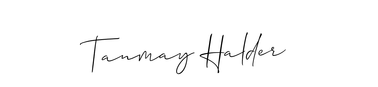 The best way (Allison_Script) to make a short signature is to pick only two or three words in your name. The name Tanmay Halder include a total of six letters. For converting this name. Tanmay Halder signature style 2 images and pictures png