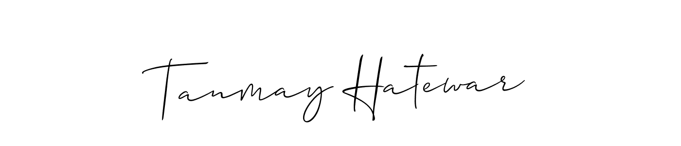 How to make Tanmay Hatewar signature? Allison_Script is a professional autograph style. Create handwritten signature for Tanmay Hatewar name. Tanmay Hatewar signature style 2 images and pictures png