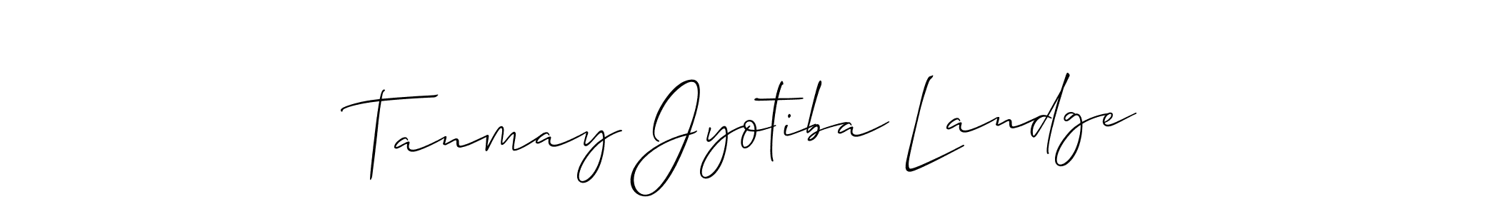 Similarly Allison_Script is the best handwritten signature design. Signature creator online .You can use it as an online autograph creator for name Tanmay Jyotiba Landge. Tanmay Jyotiba Landge signature style 2 images and pictures png