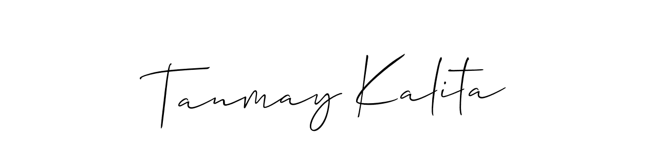 Use a signature maker to create a handwritten signature online. With this signature software, you can design (Allison_Script) your own signature for name Tanmay Kalita. Tanmay Kalita signature style 2 images and pictures png