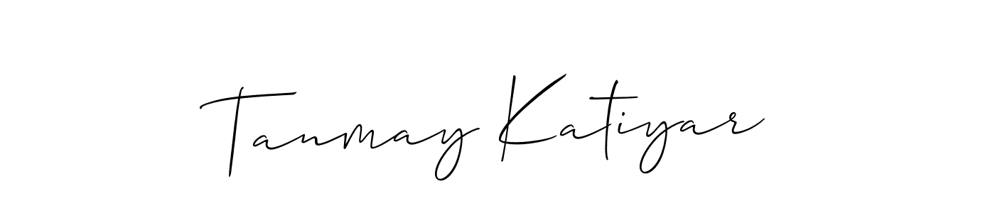 How to make Tanmay Katiyar signature? Allison_Script is a professional autograph style. Create handwritten signature for Tanmay Katiyar name. Tanmay Katiyar signature style 2 images and pictures png