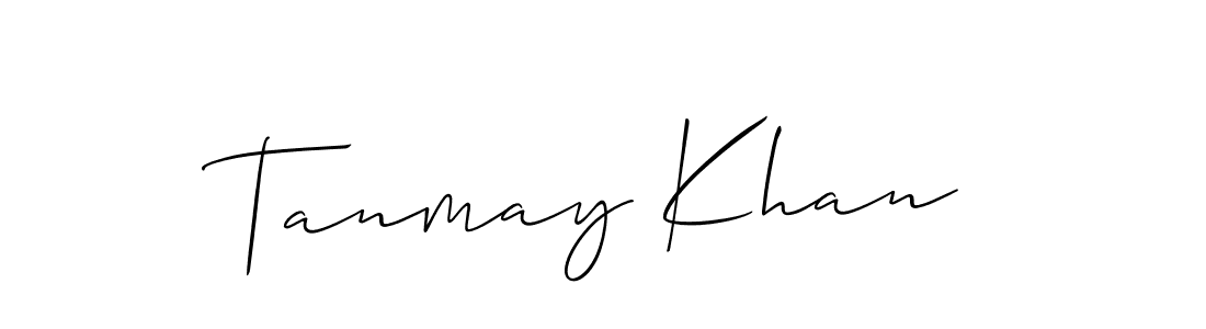 Make a beautiful signature design for name Tanmay Khan. With this signature (Allison_Script) style, you can create a handwritten signature for free. Tanmay Khan signature style 2 images and pictures png