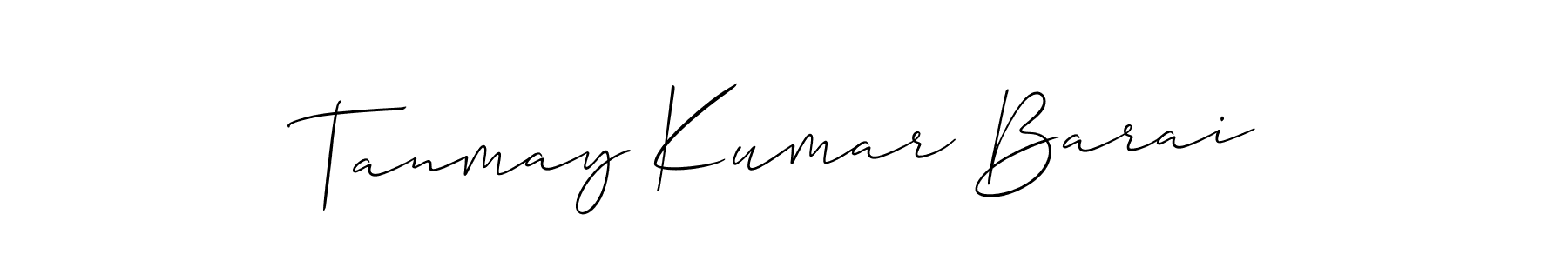 Also You can easily find your signature by using the search form. We will create Tanmay Kumar Barai name handwritten signature images for you free of cost using Allison_Script sign style. Tanmay Kumar Barai signature style 2 images and pictures png