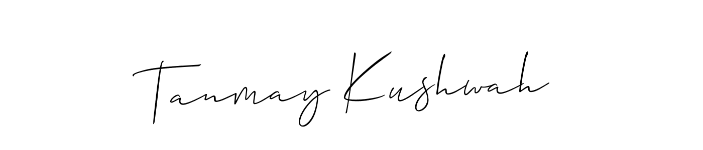 Tanmay Kushwah stylish signature style. Best Handwritten Sign (Allison_Script) for my name. Handwritten Signature Collection Ideas for my name Tanmay Kushwah. Tanmay Kushwah signature style 2 images and pictures png