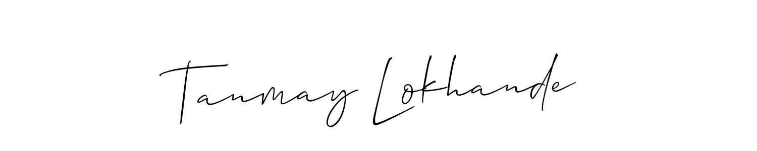 You should practise on your own different ways (Allison_Script) to write your name (Tanmay Lokhande) in signature. don't let someone else do it for you. Tanmay Lokhande signature style 2 images and pictures png