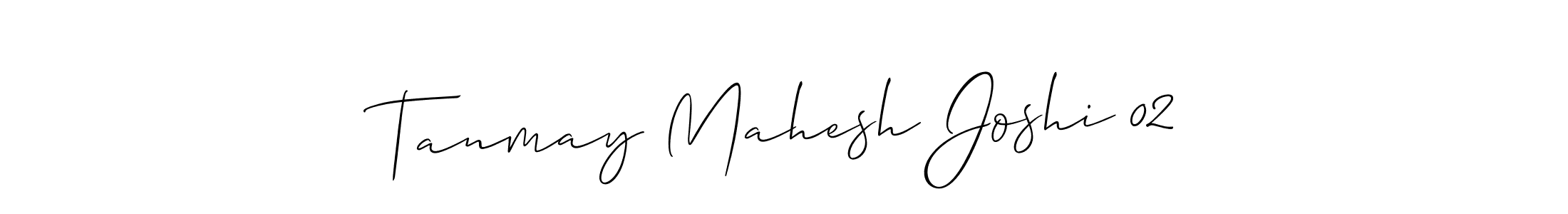 Also we have Tanmay Mahesh Joshi 02 name is the best signature style. Create professional handwritten signature collection using Allison_Script autograph style. Tanmay Mahesh Joshi 02 signature style 2 images and pictures png