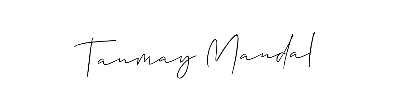 The best way (Allison_Script) to make a short signature is to pick only two or three words in your name. The name Tanmay Mandal include a total of six letters. For converting this name. Tanmay Mandal signature style 2 images and pictures png