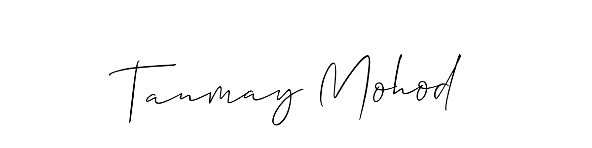 Design your own signature with our free online signature maker. With this signature software, you can create a handwritten (Allison_Script) signature for name Tanmay Mohod. Tanmay Mohod signature style 2 images and pictures png