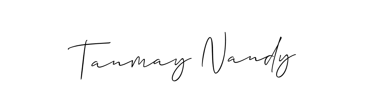 if you are searching for the best signature style for your name Tanmay Nandy. so please give up your signature search. here we have designed multiple signature styles  using Allison_Script. Tanmay Nandy signature style 2 images and pictures png