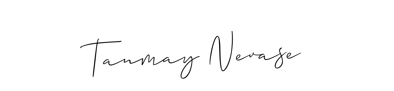 Create a beautiful signature design for name Tanmay Nevase. With this signature (Allison_Script) fonts, you can make a handwritten signature for free. Tanmay Nevase signature style 2 images and pictures png