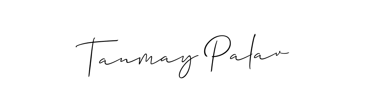 Create a beautiful signature design for name Tanmay Palav. With this signature (Allison_Script) fonts, you can make a handwritten signature for free. Tanmay Palav signature style 2 images and pictures png