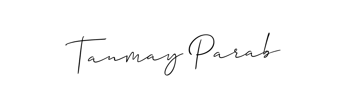 How to make Tanmay Parab name signature. Use Allison_Script style for creating short signs online. This is the latest handwritten sign. Tanmay Parab signature style 2 images and pictures png