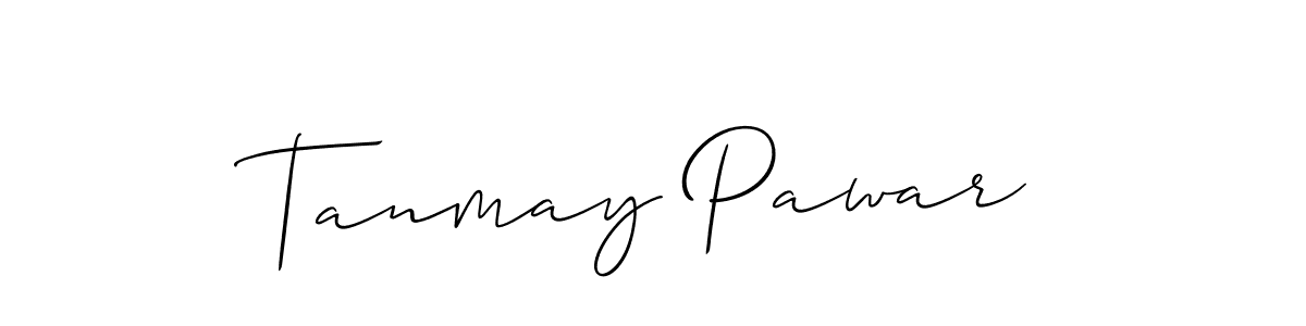 Allison_Script is a professional signature style that is perfect for those who want to add a touch of class to their signature. It is also a great choice for those who want to make their signature more unique. Get Tanmay Pawar name to fancy signature for free. Tanmay Pawar signature style 2 images and pictures png