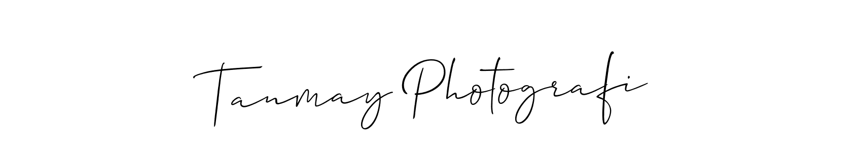 Use a signature maker to create a handwritten signature online. With this signature software, you can design (Allison_Script) your own signature for name Tanmay Photografi. Tanmay Photografi signature style 2 images and pictures png
