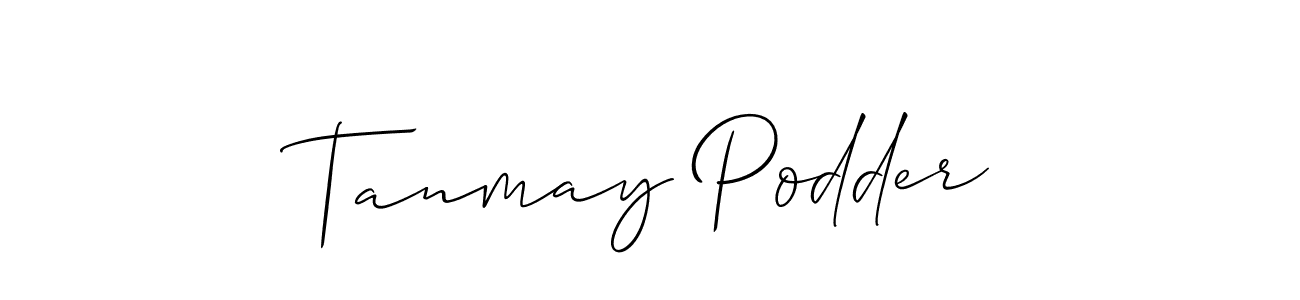 Make a beautiful signature design for name Tanmay Podder. With this signature (Allison_Script) style, you can create a handwritten signature for free. Tanmay Podder signature style 2 images and pictures png