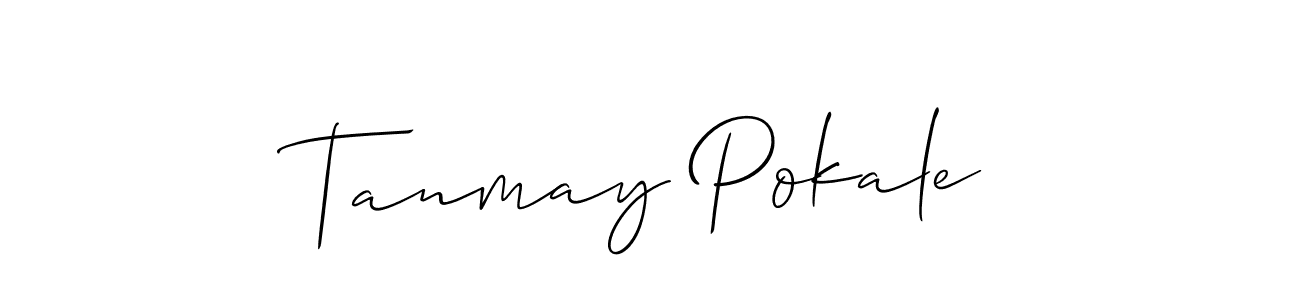 How to make Tanmay Pokale signature? Allison_Script is a professional autograph style. Create handwritten signature for Tanmay Pokale name. Tanmay Pokale signature style 2 images and pictures png