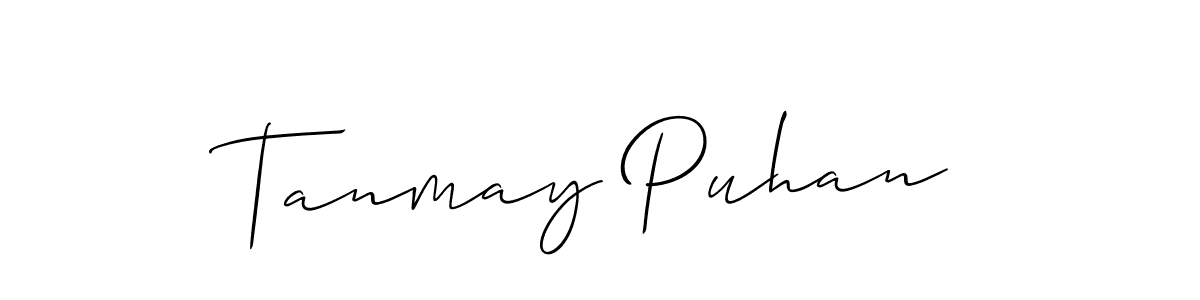 Design your own signature with our free online signature maker. With this signature software, you can create a handwritten (Allison_Script) signature for name Tanmay Puhan. Tanmay Puhan signature style 2 images and pictures png