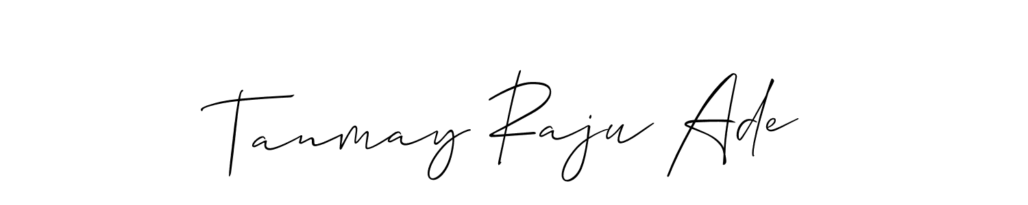 Use a signature maker to create a handwritten signature online. With this signature software, you can design (Allison_Script) your own signature for name Tanmay Raju Ade. Tanmay Raju Ade signature style 2 images and pictures png