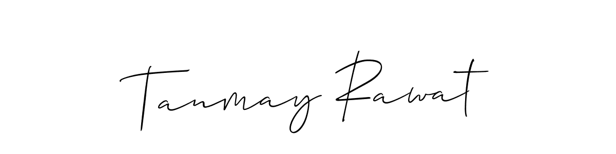 The best way (Allison_Script) to make a short signature is to pick only two or three words in your name. The name Tanmay Rawat include a total of six letters. For converting this name. Tanmay Rawat signature style 2 images and pictures png