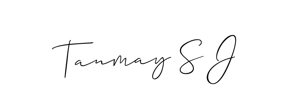 How to make Tanmay S J signature? Allison_Script is a professional autograph style. Create handwritten signature for Tanmay S J name. Tanmay S J signature style 2 images and pictures png