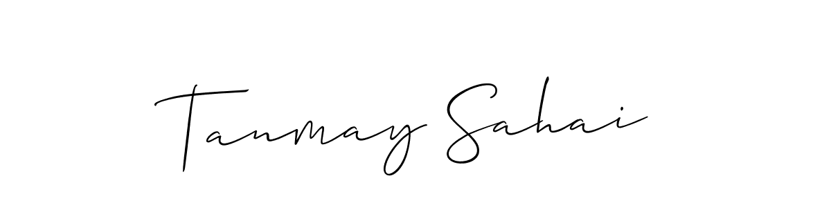 You should practise on your own different ways (Allison_Script) to write your name (Tanmay Sahai) in signature. don't let someone else do it for you. Tanmay Sahai signature style 2 images and pictures png