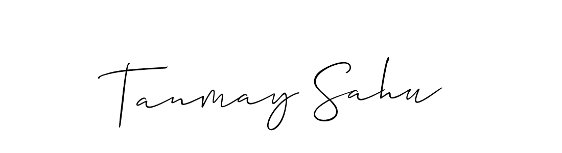 Use a signature maker to create a handwritten signature online. With this signature software, you can design (Allison_Script) your own signature for name Tanmay Sahu. Tanmay Sahu signature style 2 images and pictures png