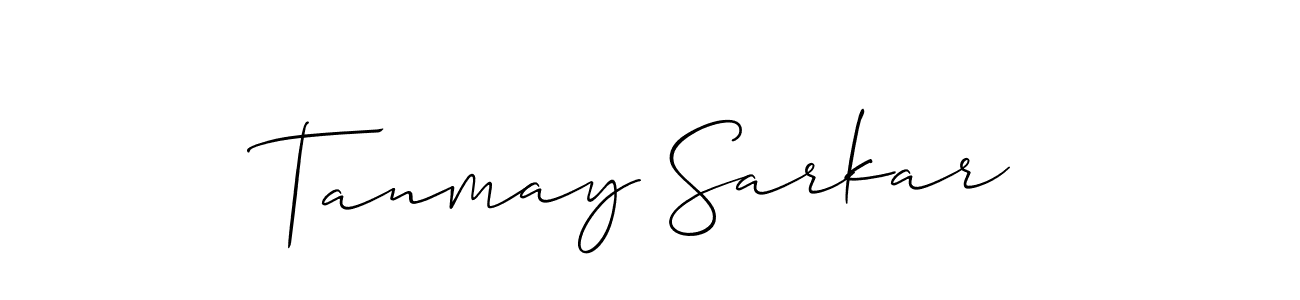 Create a beautiful signature design for name Tanmay Sarkar. With this signature (Allison_Script) fonts, you can make a handwritten signature for free. Tanmay Sarkar signature style 2 images and pictures png