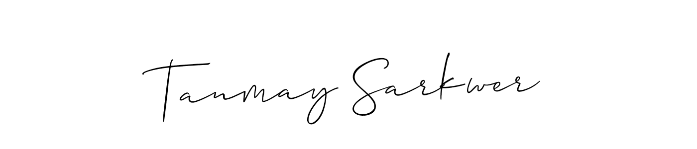 How to make Tanmay Sarkwer signature? Allison_Script is a professional autograph style. Create handwritten signature for Tanmay Sarkwer name. Tanmay Sarkwer signature style 2 images and pictures png