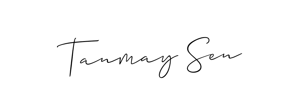 Create a beautiful signature design for name Tanmay Sen. With this signature (Allison_Script) fonts, you can make a handwritten signature for free. Tanmay Sen signature style 2 images and pictures png