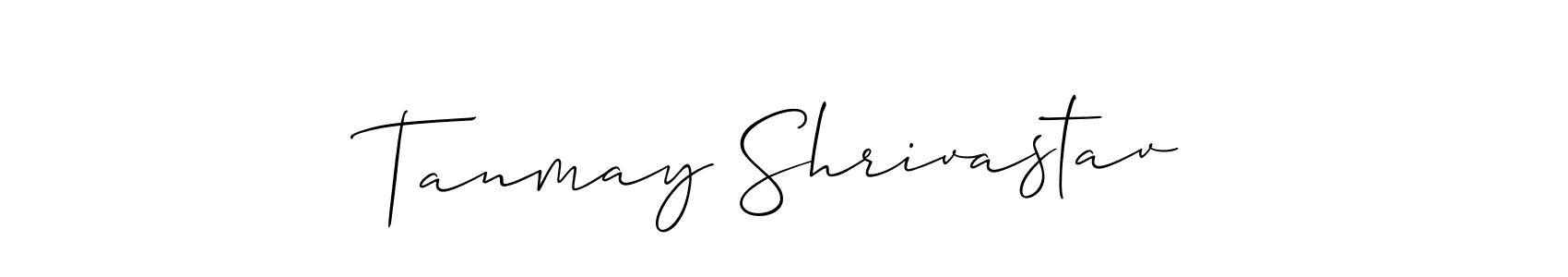 How to make Tanmay Shrivastav signature? Allison_Script is a professional autograph style. Create handwritten signature for Tanmay Shrivastav name. Tanmay Shrivastav signature style 2 images and pictures png