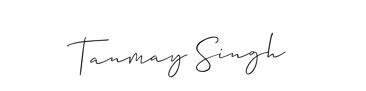 Make a beautiful signature design for name Tanmay Singh. With this signature (Allison_Script) style, you can create a handwritten signature for free. Tanmay Singh signature style 2 images and pictures png