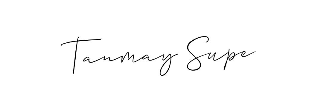 The best way (Allison_Script) to make a short signature is to pick only two or three words in your name. The name Tanmay Supe include a total of six letters. For converting this name. Tanmay Supe signature style 2 images and pictures png