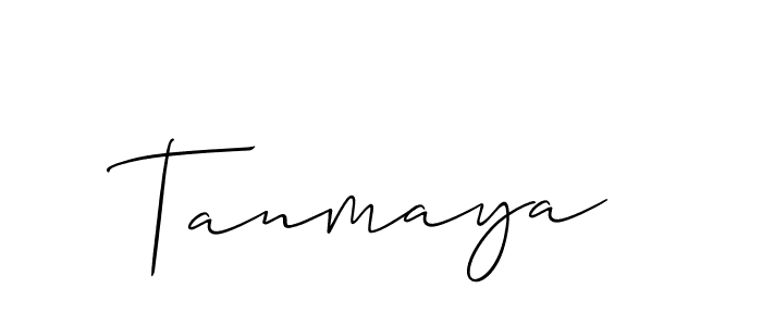 Make a beautiful signature design for name Tanmaya. With this signature (Allison_Script) style, you can create a handwritten signature for free. Tanmaya signature style 2 images and pictures png