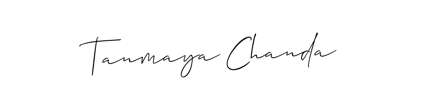 Make a beautiful signature design for name Tanmaya Chanda. With this signature (Allison_Script) style, you can create a handwritten signature for free. Tanmaya Chanda signature style 2 images and pictures png