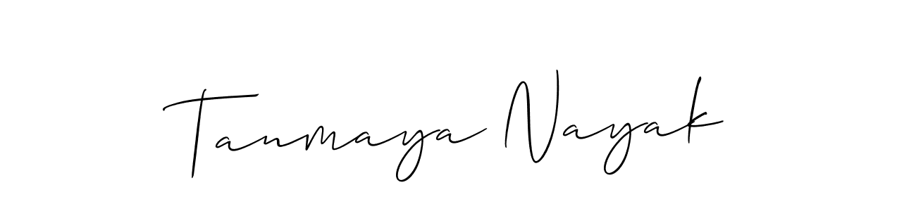 How to make Tanmaya Nayak signature? Allison_Script is a professional autograph style. Create handwritten signature for Tanmaya Nayak name. Tanmaya Nayak signature style 2 images and pictures png