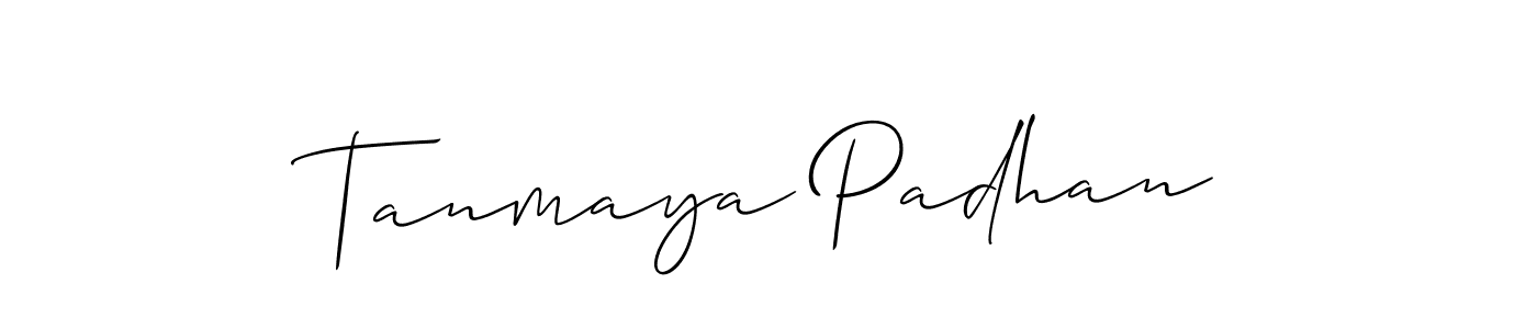 How to Draw Tanmaya Padhan signature style? Allison_Script is a latest design signature styles for name Tanmaya Padhan. Tanmaya Padhan signature style 2 images and pictures png