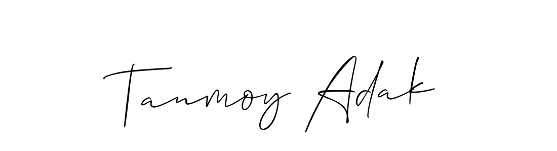 if you are searching for the best signature style for your name Tanmoy Adak. so please give up your signature search. here we have designed multiple signature styles  using Allison_Script. Tanmoy Adak signature style 2 images and pictures png