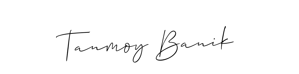 How to make Tanmoy Banik signature? Allison_Script is a professional autograph style. Create handwritten signature for Tanmoy Banik name. Tanmoy Banik signature style 2 images and pictures png