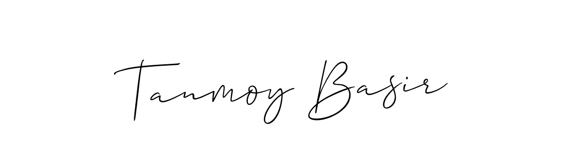 How to make Tanmoy Basir signature? Allison_Script is a professional autograph style. Create handwritten signature for Tanmoy Basir name. Tanmoy Basir signature style 2 images and pictures png