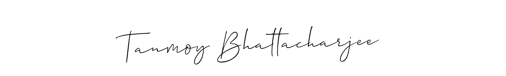 You should practise on your own different ways (Allison_Script) to write your name (Tanmoy Bhattacharjee) in signature. don't let someone else do it for you. Tanmoy Bhattacharjee signature style 2 images and pictures png